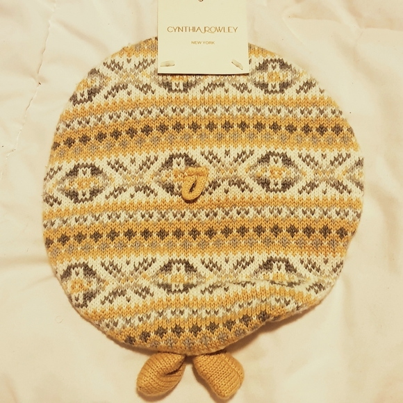 NWT Cynthia Rowley NY 3-6 month baby girl knitted crochet beret hat with bow - Picture 9 of 12